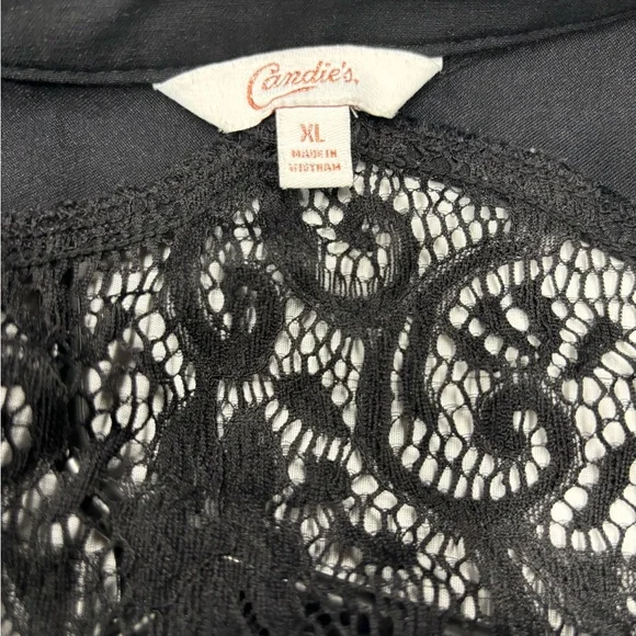 Candies brand. Women’s lace shirt. Black. Size XL. - Picture 3 of 3